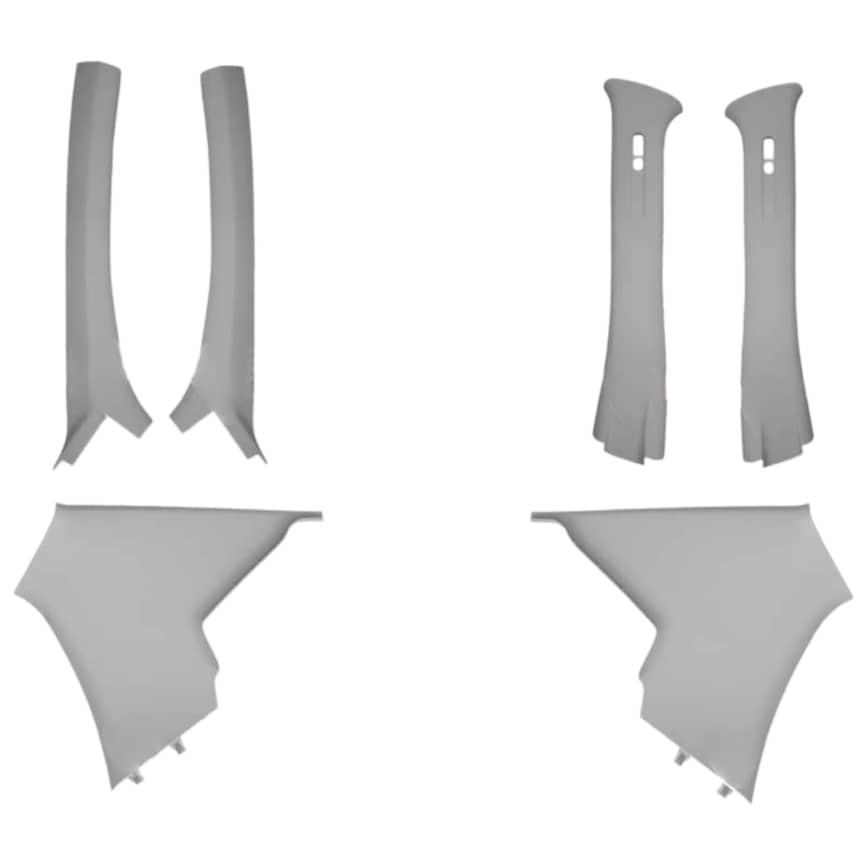 قاب ستون 6 تکه پژو 206 صندوقدار بالا طوسی SD