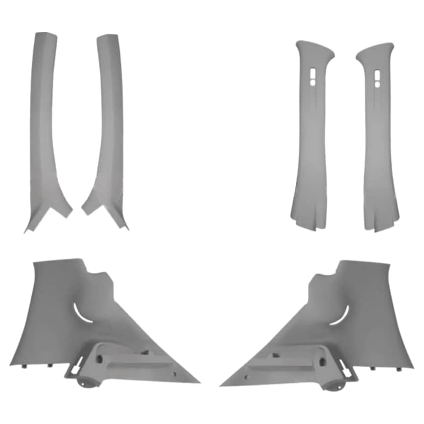 قاب ستون 6 تکه پژو 206 بالا طوسی HB